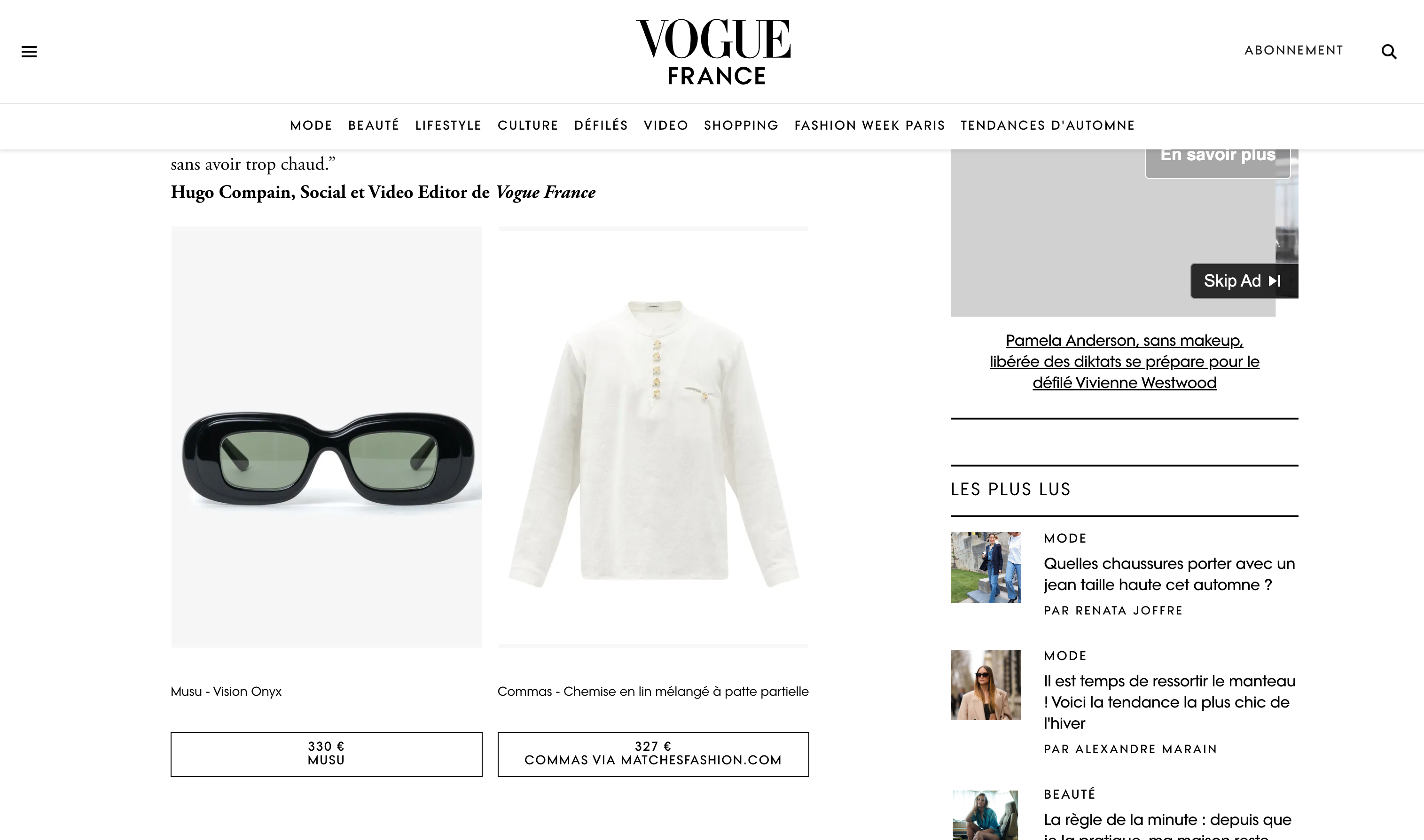 Vogue France Musu Sunglasses